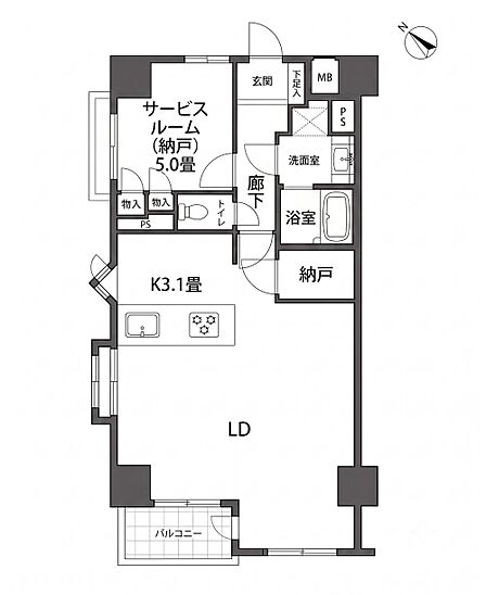 1SLDK 間取り