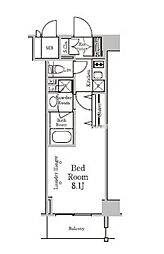 レジディア千駄木 ワンルームの間取図画像