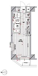 メインステージ蔵前 1Kの間取図画像