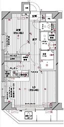 メインステージ蔵前 1LDKの間取図画像