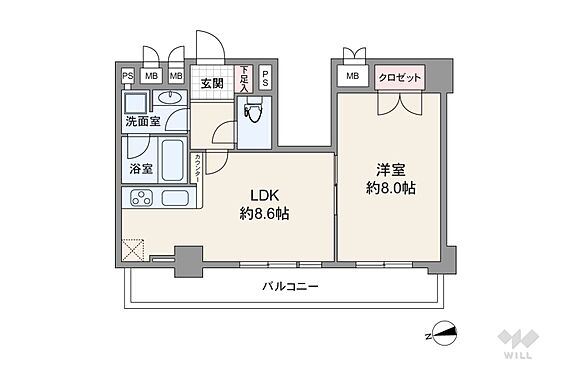 間取りは専有面...