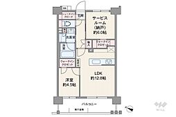 ワザック西新井大師西 2LDKの間取図画像