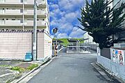 敷地南側の前面道路（西側から）
