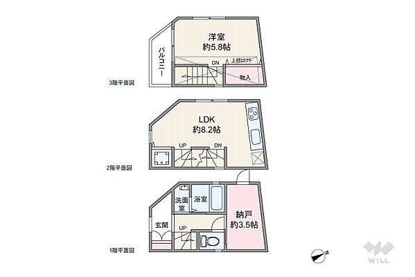 間取り 足立区関原2丁目 一戸建て
