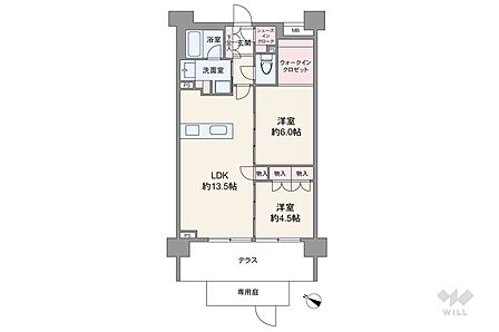 2LDK 間取り