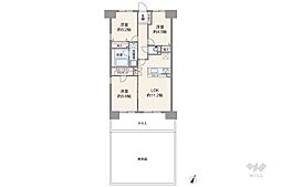 グランリオ 3LDKの間取図画像