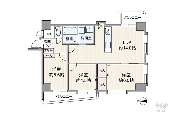 間取りを拡大表示