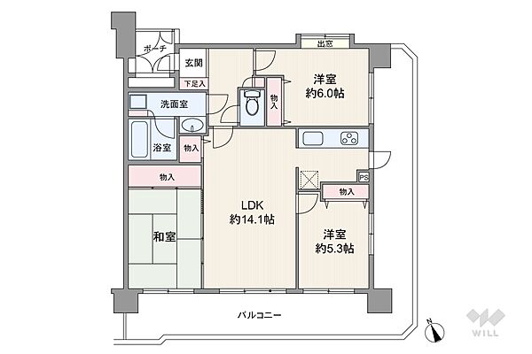 間取りを拡大表示