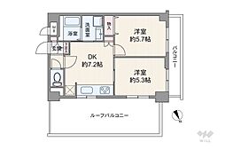 GSハイム第2金町 2DKの間取図画像
