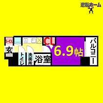 ディアレイシャス浅間町III  ｜ 愛知県名古屋市西区花の木1丁目（賃貸マンション1K・2階・25.13㎡） その2