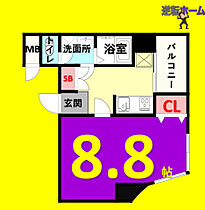 ラ　ベル　ヴィー 303 ｜ 愛知県名古屋市西区栄生1丁目35-11（賃貸マンション1K・3階・30.86㎡） その2