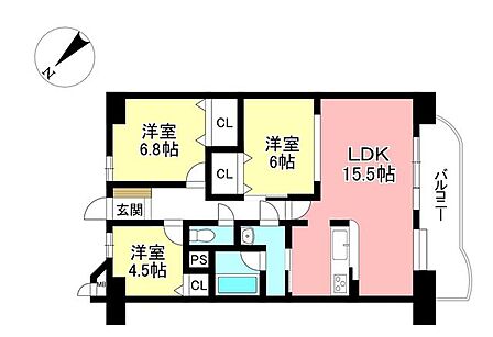 3LDK 間取り