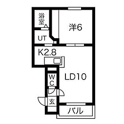 カサ・グランデ豊平公園 1LDKの間取図画像