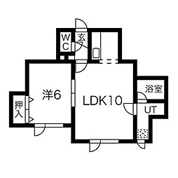 プレシャスハイム 1LDKの間取図画像