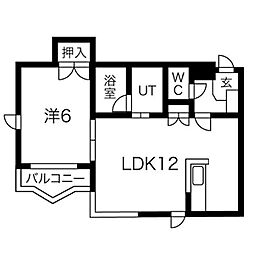 太閤ビル 1LDKの間取図画像
