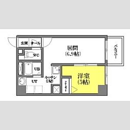 パルティーレアネックス平岸 1LDKの間取図画像