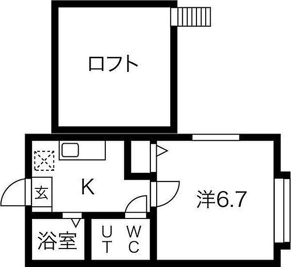 北海道札幌市豊平区中の島一条4丁目(賃貸アパート1K・1階・21.45㎡)の写真 その2