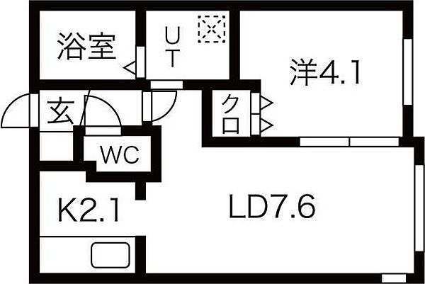 北海道札幌市豊平区平岸四条4丁目(賃貸マンション1LDK・1階・31.50㎡)の写真 その2