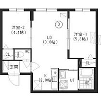 エクセレントハウス菊水  ｜ 北海道札幌市白石区菊水五条1丁目（賃貸マンション2LDK・2階・44.64㎡） その2