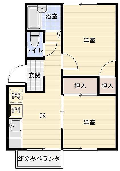 メゾンドフローラ 103｜鳥取県米子市皆生3丁目(賃貸アパート2DK・1階・35.00㎡)の写真 その2