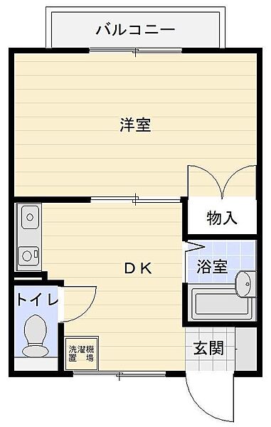ベイサイドプレイス 202｜鳥取県米子市旗ヶ崎2丁目(賃貸アパート1DK・2階・37.00㎡)の写真 その2