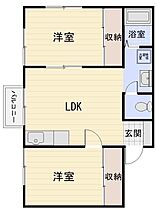 サンシャイン21II 202 ｜ 鳥取県米子市皆生新田3丁目19-26（賃貸アパート2LDK・2階・53.82㎡） その2