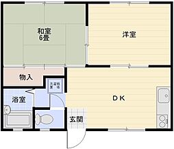 ひばりハイツ 2DKの間取図画像
