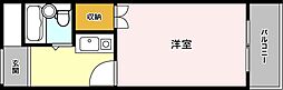 ライラックマンション 1Kの間取図画像