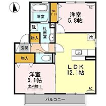 デマラージュＡ 201 ｜ 宮崎県宮崎市昭栄町（賃貸アパート2LDK・2階・55.44㎡） その2