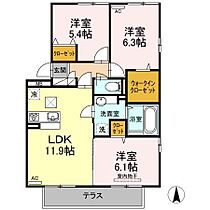 グランシャリオ　B棟 101 ｜ 宮崎県宮崎市稗原町（賃貸アパート3LDK・1階・67.53㎡） その2