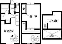 エレガンス恒久 1LDKの間取図画像