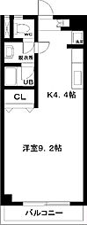 ism ワンルームの間取図画像