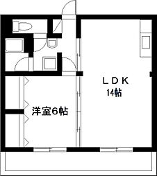 K・Tビル 1LDKの間取図画像