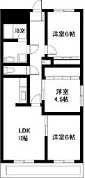 サンモールヒロシマ 3LDKの間取図画像