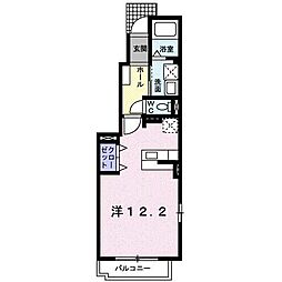 エンブレイスB ワンルームの間取図画像