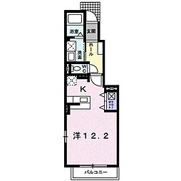 エンブレイスA ワンルームの間取図画像