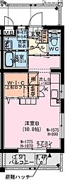 ソレアード権現 ワンルームの間取図画像