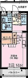 ソレアード権現 ワンルームの間取図画像