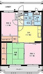 ホープパレス 3DKの間取図画像