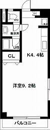 ism ワンルームの間取図画像