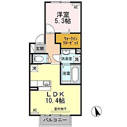 ショコラメゾン・F 1LDKの間取図画像