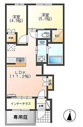 コンフォート・シュリンプ 2LDKの間取図画像