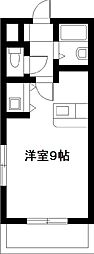 エレガンス11 ワンルームの間取図画像