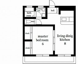 リージェントマンション 1LDKの間取図画像