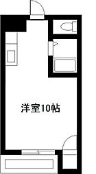 田中第2ビル ワンルームの間取図画像