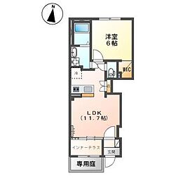 さくら 1LDKの間取図画像