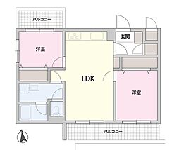 間取図画像 2DK