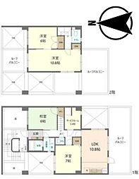 ラブリハイツ浦賀 4SLDKの間取図画像