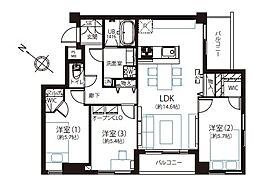 ネオハイツ楠町 3LDKの間取図画像