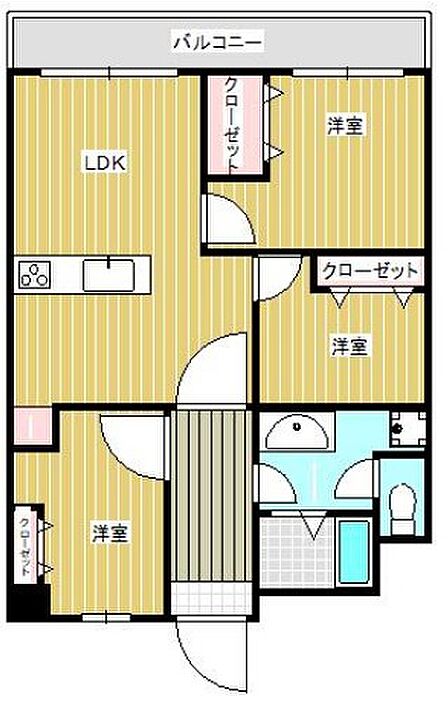 収納豊富な使いやすい3LDK